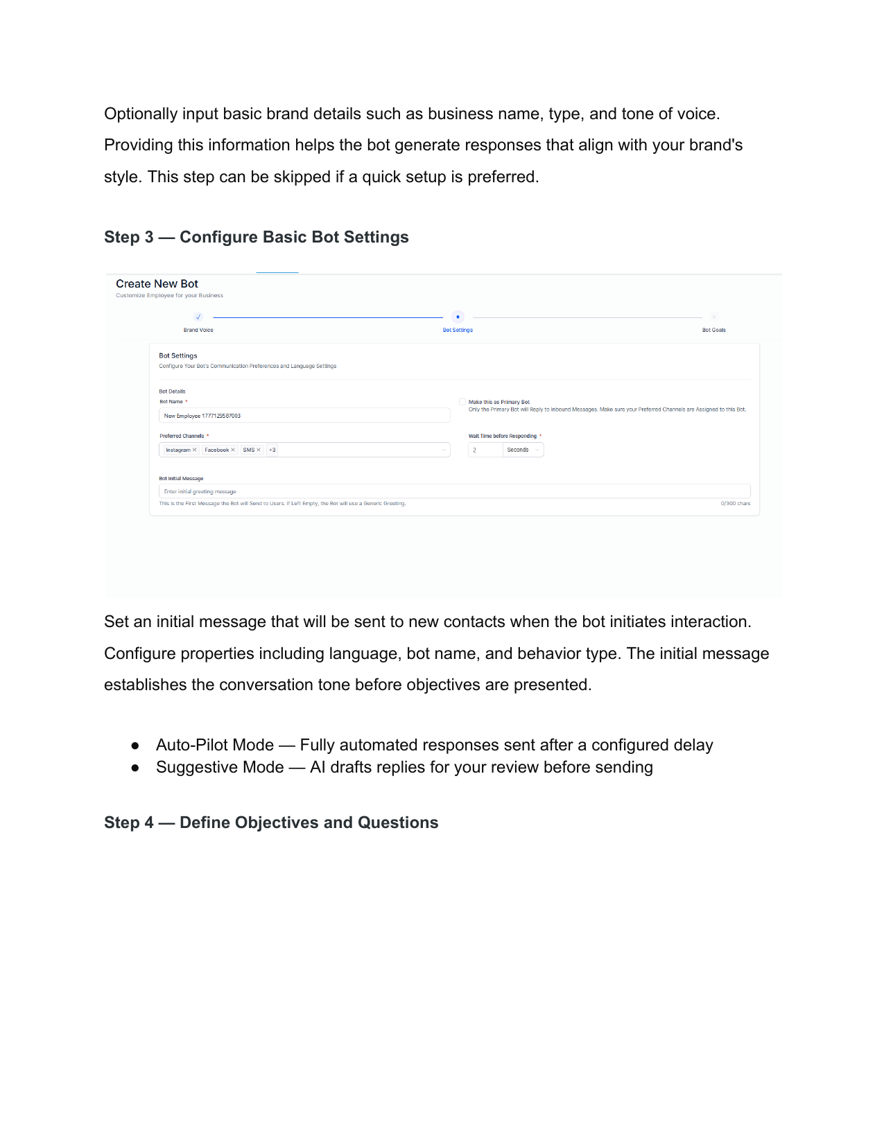 Bot Settings